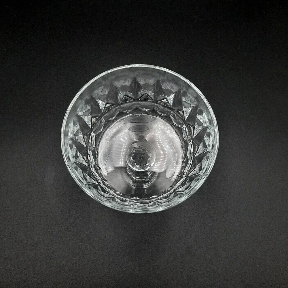 Arcoroc‎ France Arctic Pattern Glass Dessert Champagne Set Of 5 Pressed Crystal